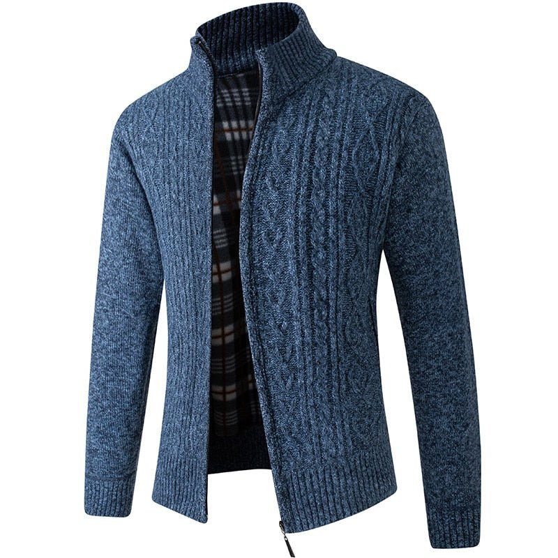 Matthias Knit Cardigan in Blue