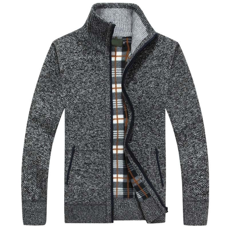 Matthias Knit Cardigan in Dark Grey
