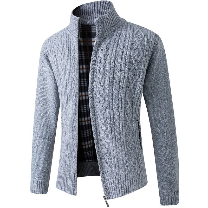 Matthias Knit Cardigan in Grey