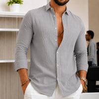 Matthias Lightweight Linen Shirt in White