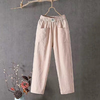 Matthias Trousers with Elastic Waist in Pink