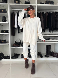 Maude Casual Joggers with Oversized in White