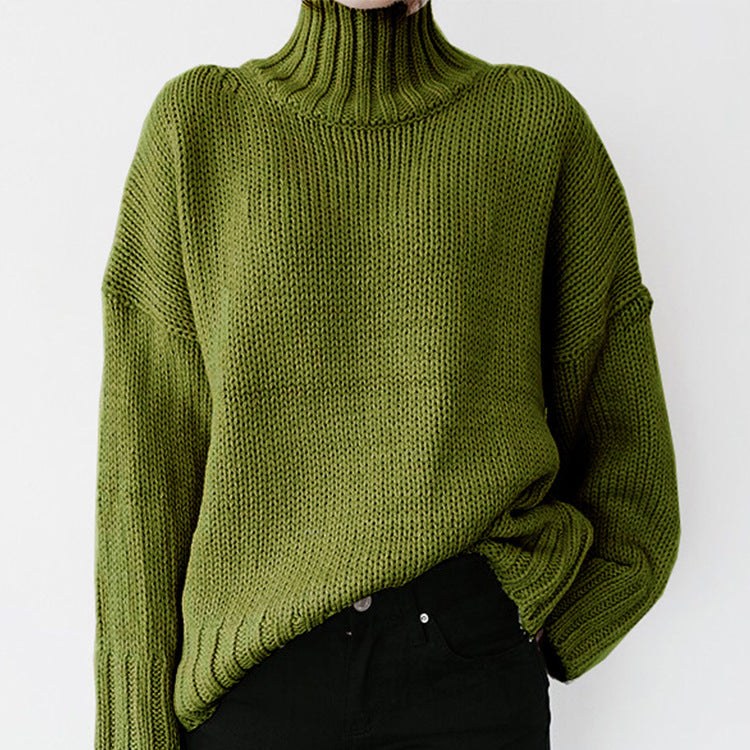 Maude Casual Knit Sweater in Green