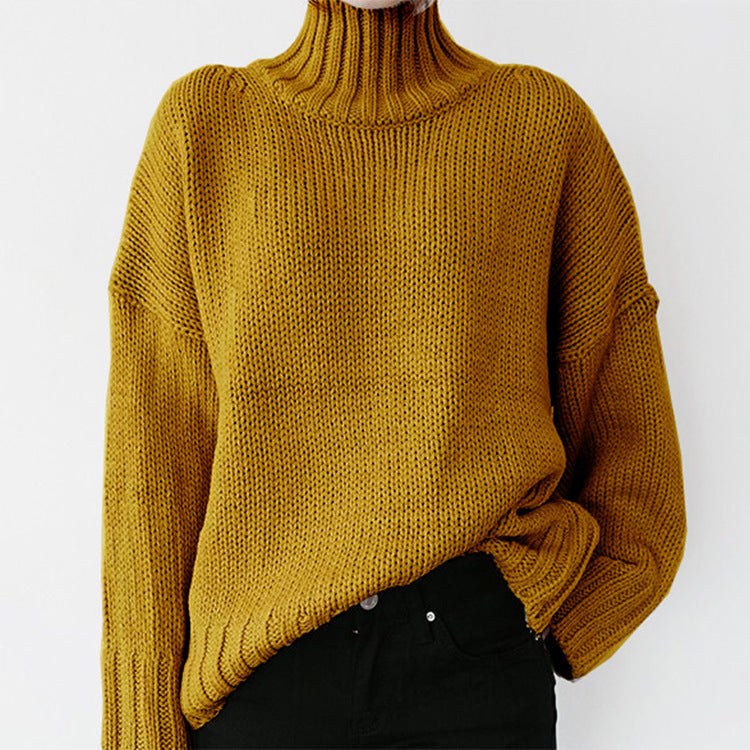Maude Casual Knit Sweater in Yellow