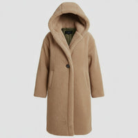 Maude Coat with Hood in Beige