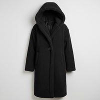 Maude Coat with Hood in Black