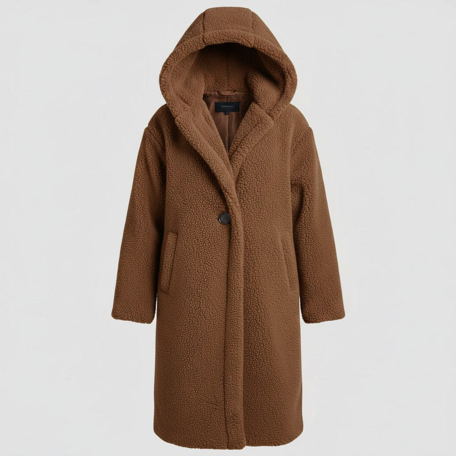 Maude Coat with Hood in Brown