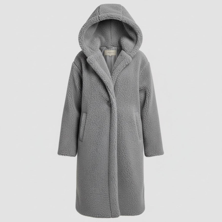 Maude Coat with Hood in Grey