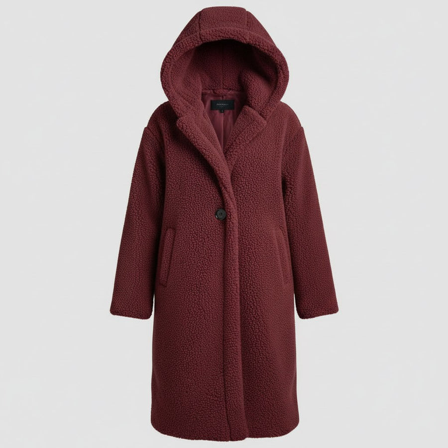 Maude Coat with Hood in Red