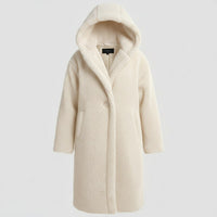 Maude Coat with Hood in White