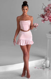 Giada Mini Skirt - Blush