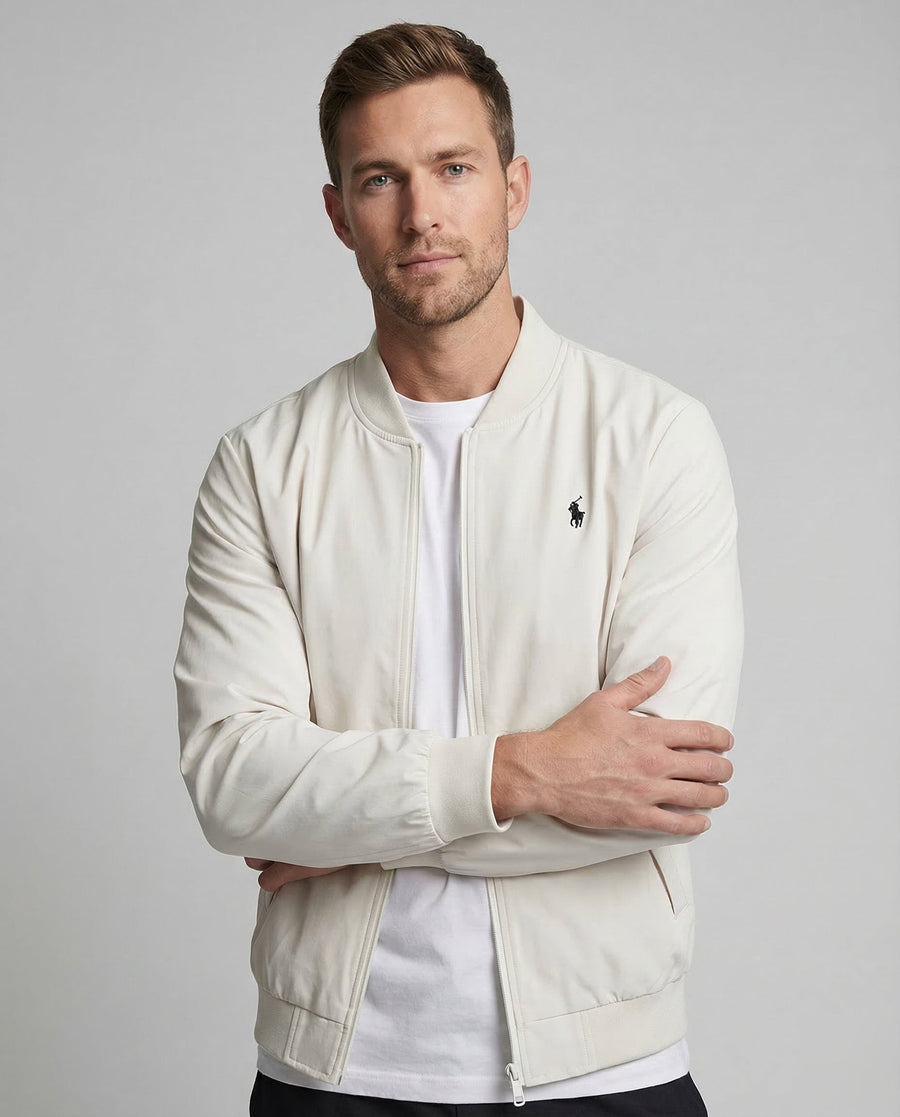 Maurice Lightweight Bomber Jacket with Stand Collar