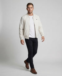 Maurice Lightweight Bomber Jacket with Stand Collar