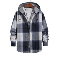 Maurits Casual Jacket with Checked in Blue