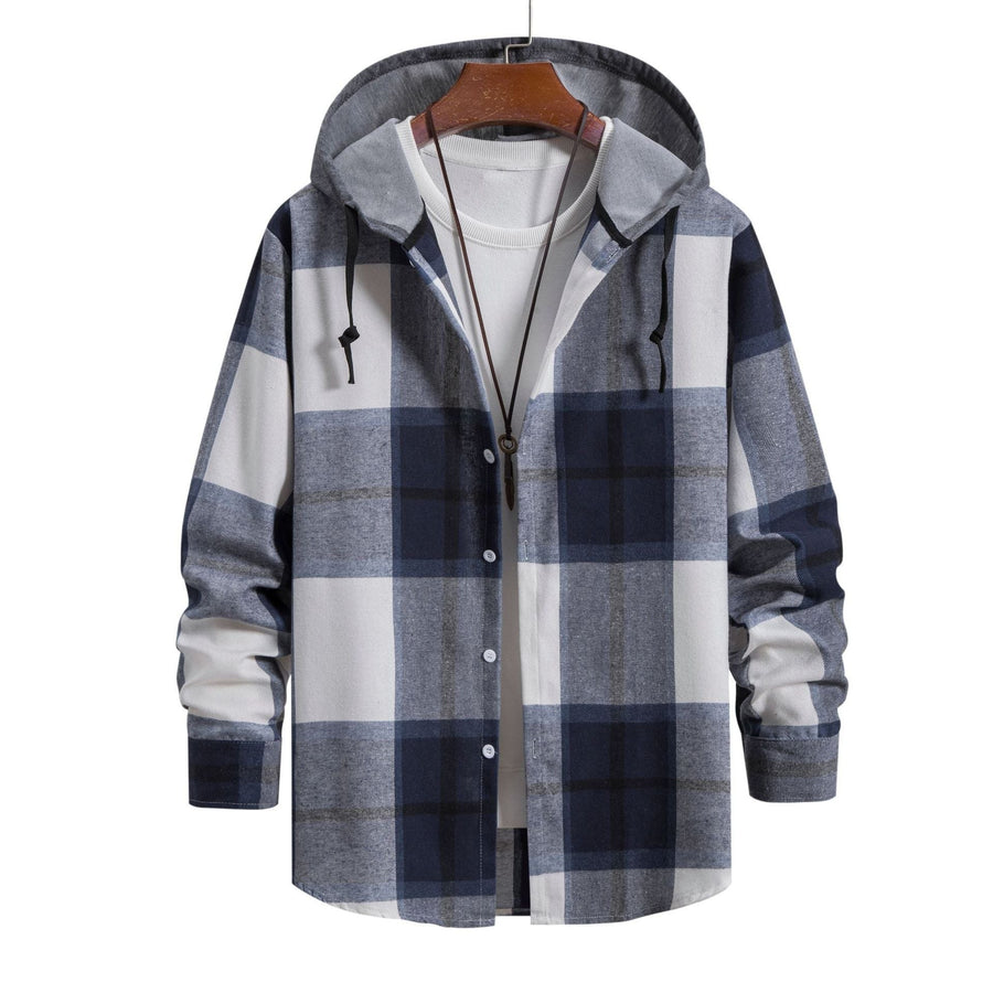 Maurits Casual Jacket with Checked in Blue