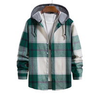 Maurits Casual Jacket with Checked in Green