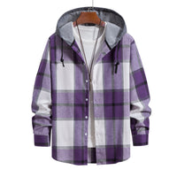 Maurits Casual Jacket with Checked in Khaki