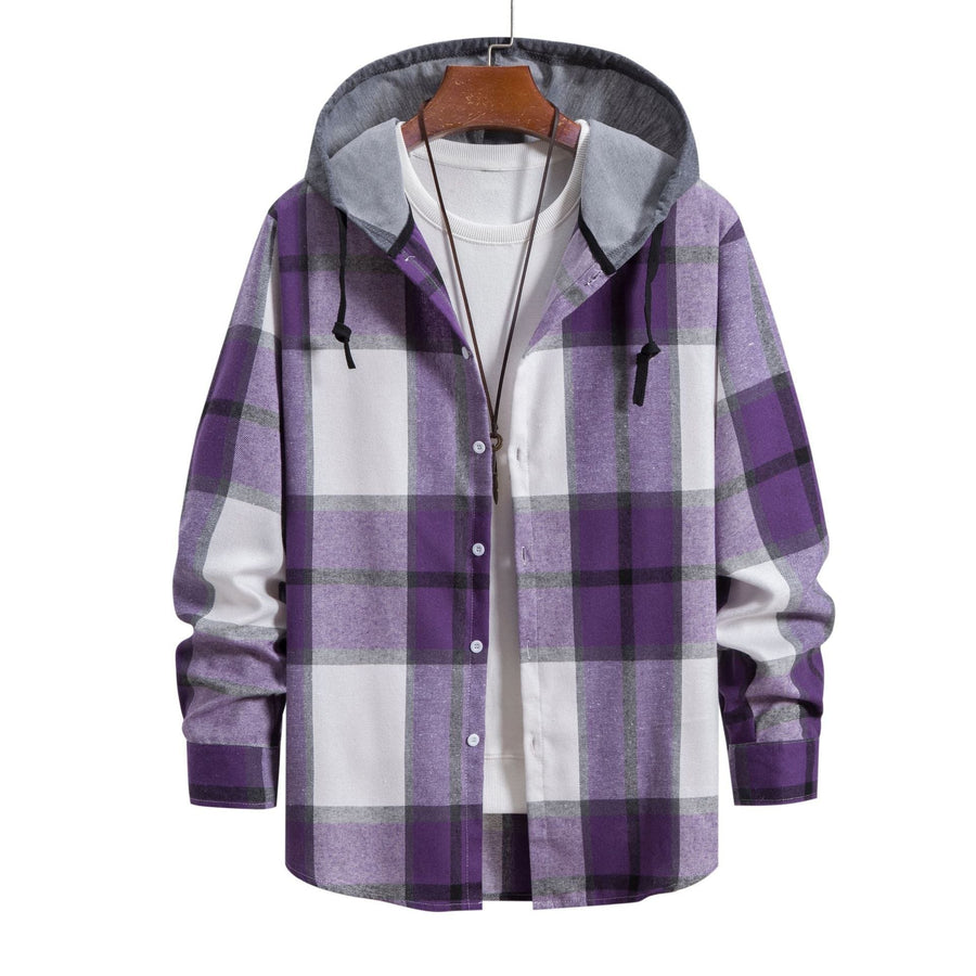 Maurits Casual Jacket with Checked in Khaki