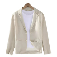 Maurits Elegant Linen Jacket in Beige