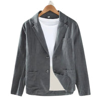 Maurits Elegant Linen Jacket in Grey
