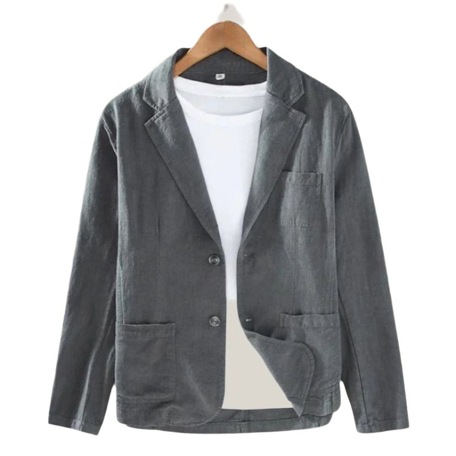 Maurits Elegant Linen Jacket in Grey