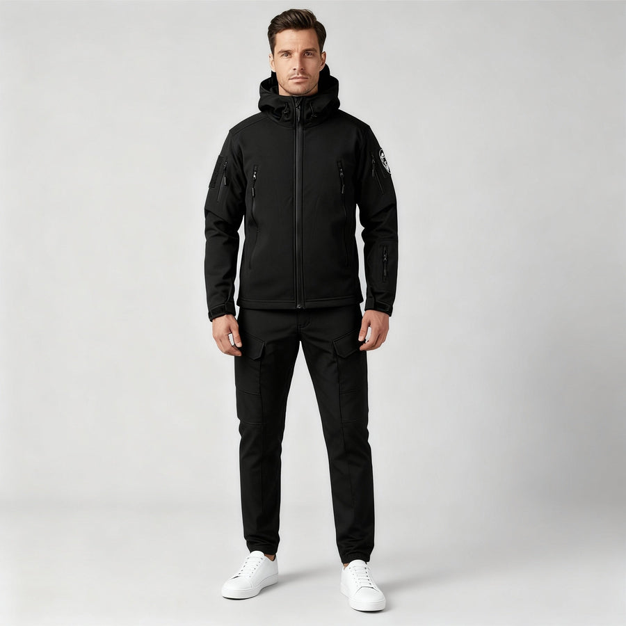 Maurits Jacket with Hood in Black