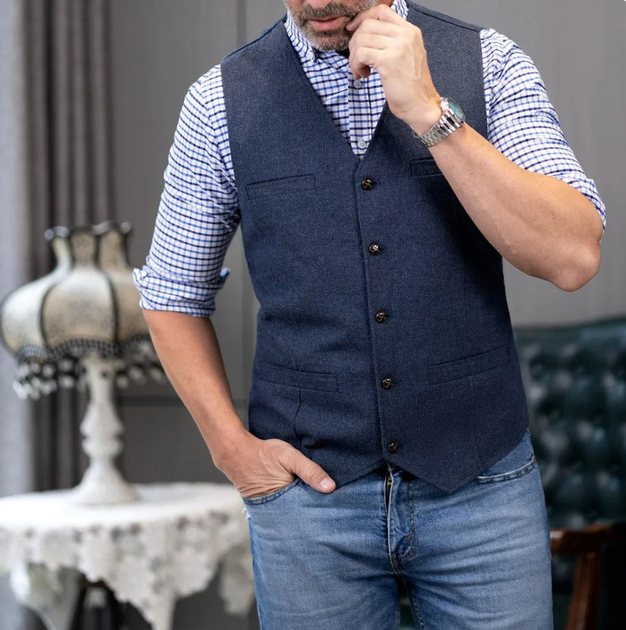 Maurits Vest in Blue