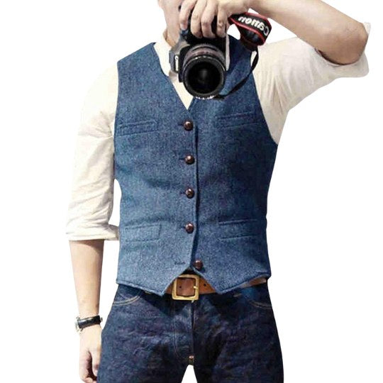Maurits Vest in Light Blue