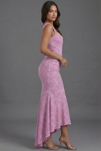 Lily | Maxi Dress Corset Bodice Ruched Waist Fishtail Hem