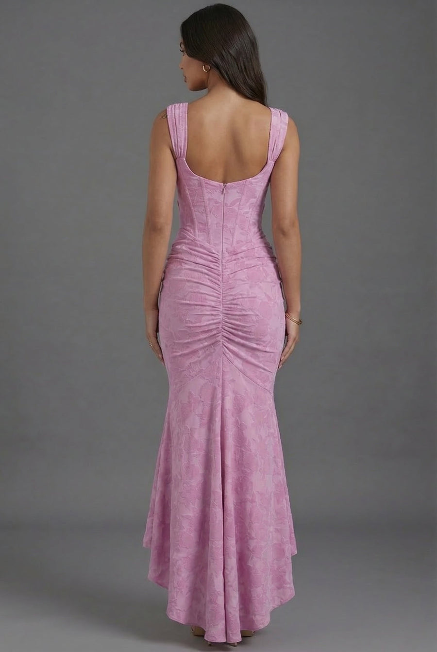 Lily | Maxi Dress Corset Bodice Ruched Waist Fishtail Hem