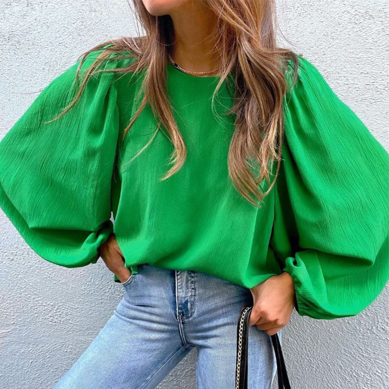 Maxine Elegant Blouse with Puff Sleeve