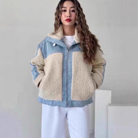 Maxine Jacket with Hood in Beige