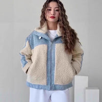 Maxine Jacket with Hood in Beige