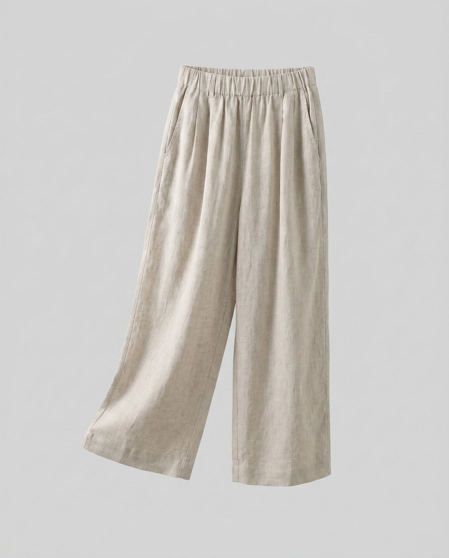 Maya Airy Linen Bag with Elastic Waist and Pockets in Linen