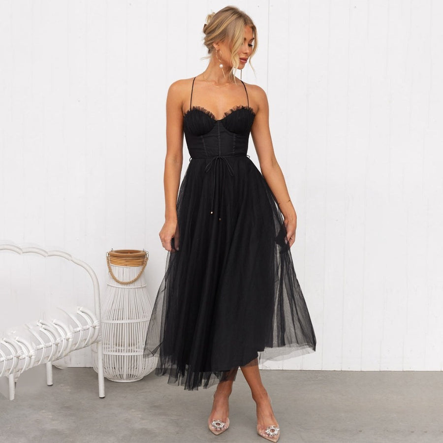 Maya Elegant Dress in Black