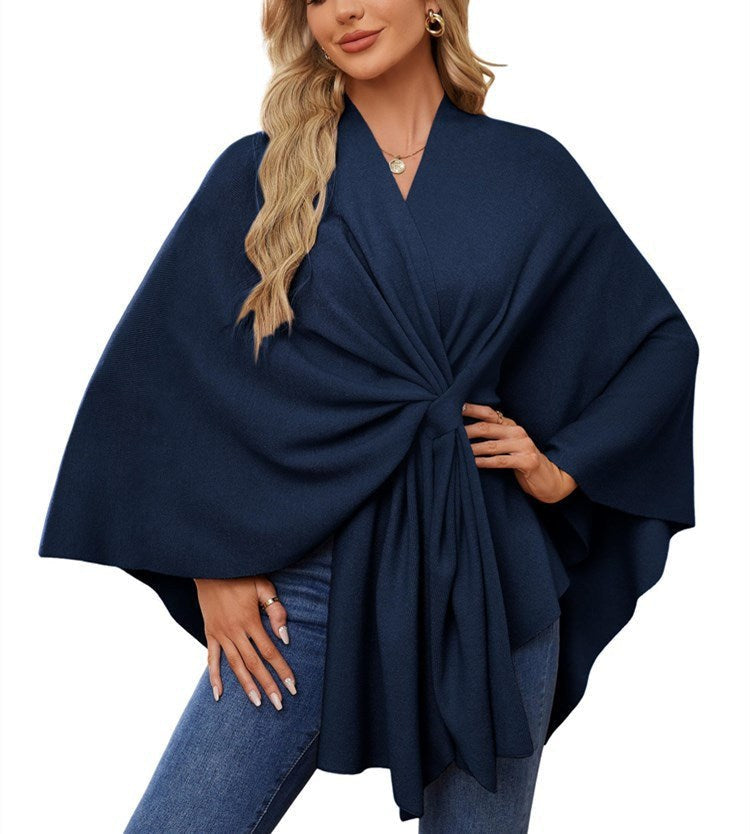 Maya Elegant Sweater in Deep Blue