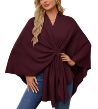 Maya Elegant Sweater in Wine Red