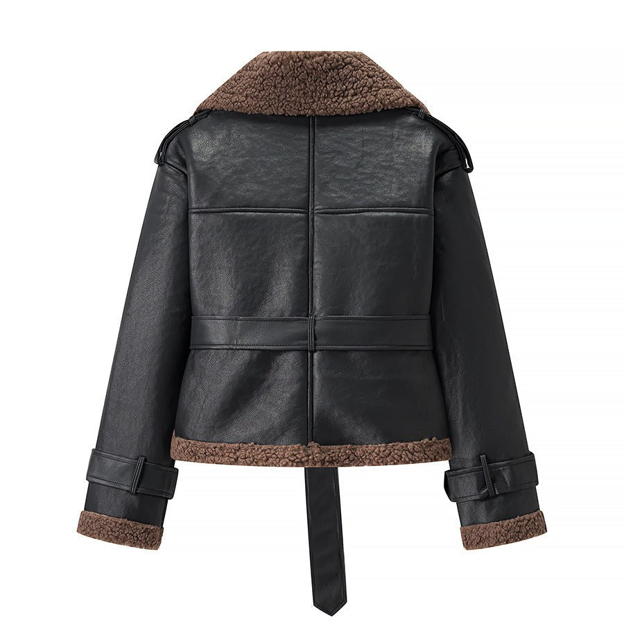 Maya Leather Jacket with Fitted