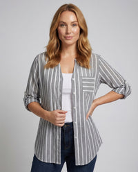 Maya Relaxed Tunic with Stand Collar