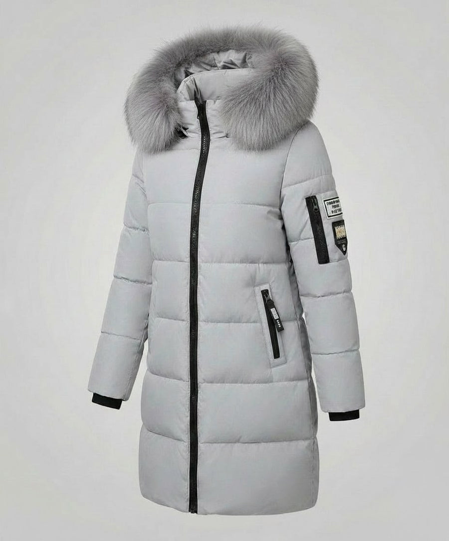 Maya Warm Coat in Grey