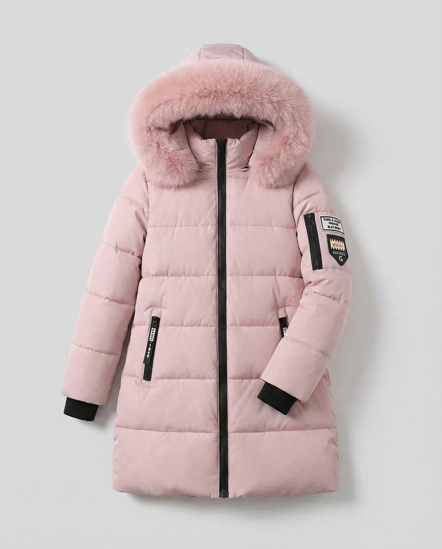 Maya Warm Coat in Pink