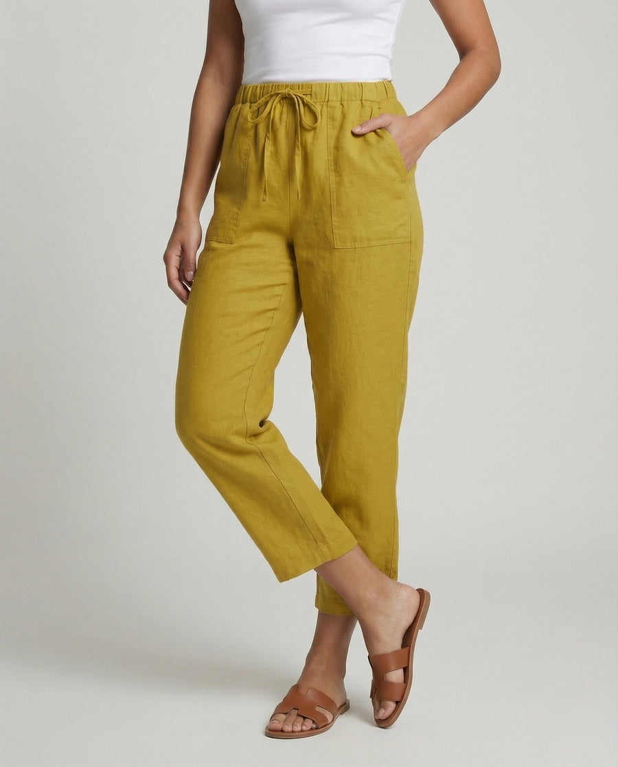 Mayla Comfortable Linen Blend Trousers