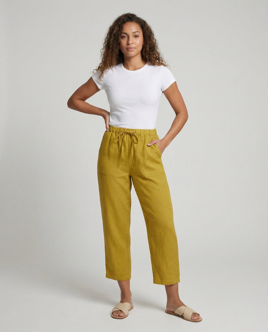 Mayla Comfortable Linen Blend Trousers