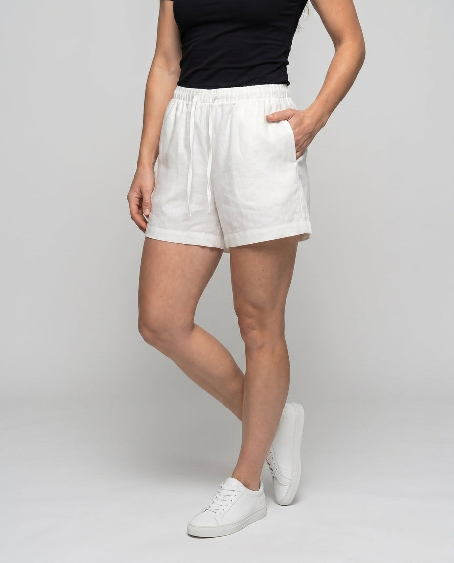 Mayla Comfortable Linen Shorts with Elastic Waist