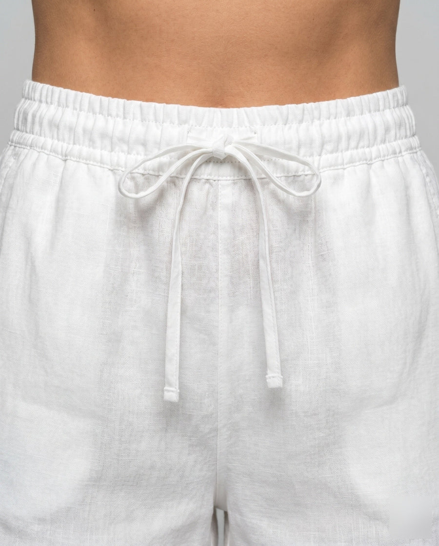 Mayla Comfortable Linen Shorts with Elastic Waist