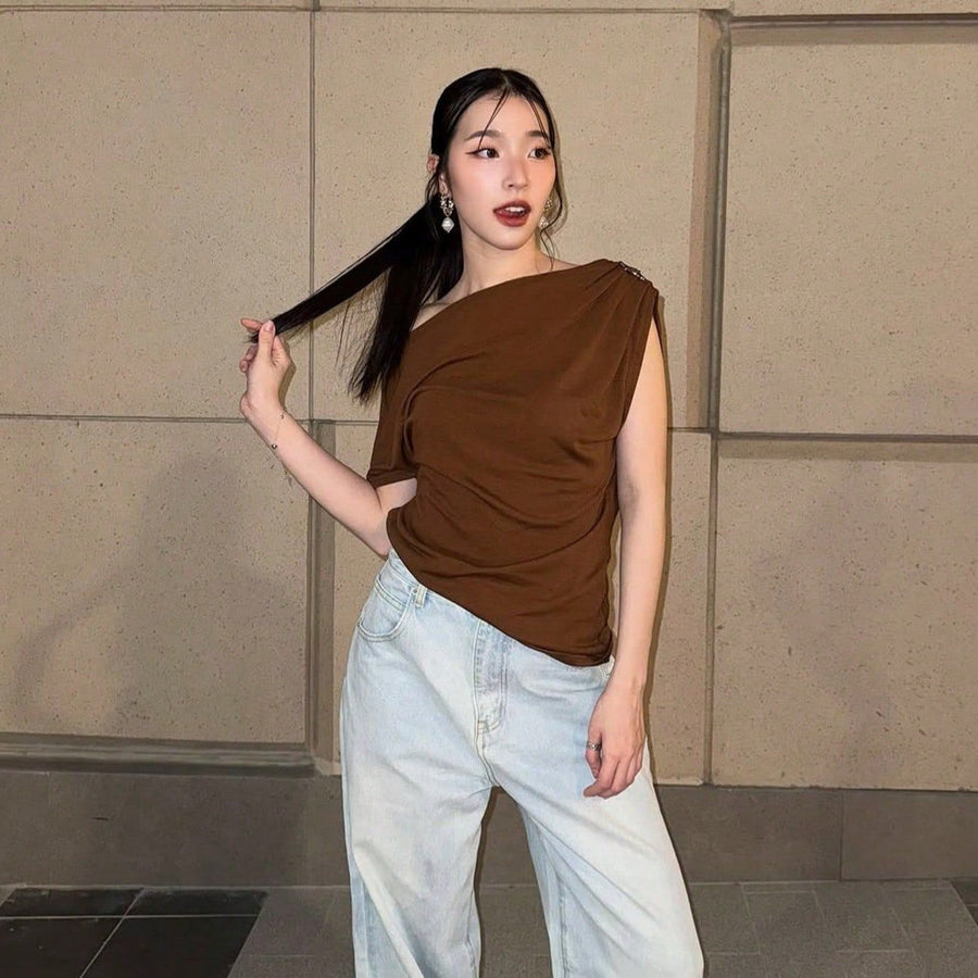 Mayla Elegant Top with Ruffles