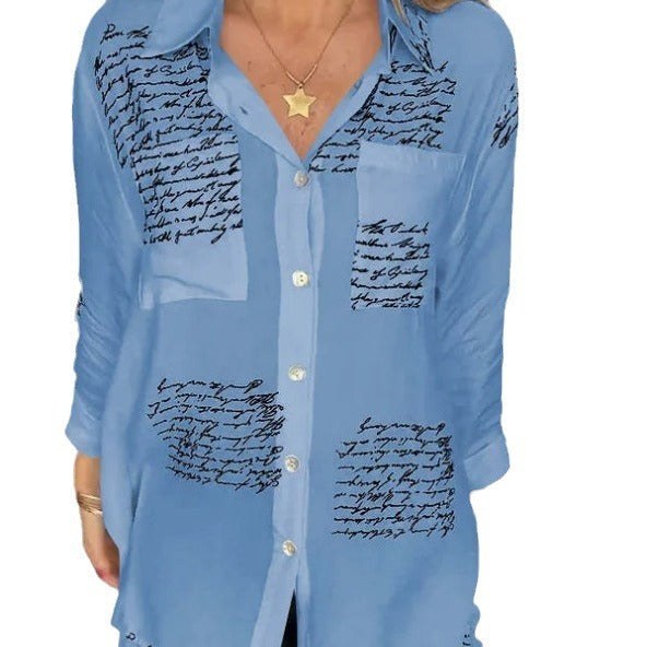 Mayla Relaxed Blouse in Light Blue