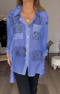 Mayla Relaxed Blouse in Navy