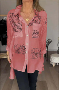 Mayla Relaxed Blouse in Red