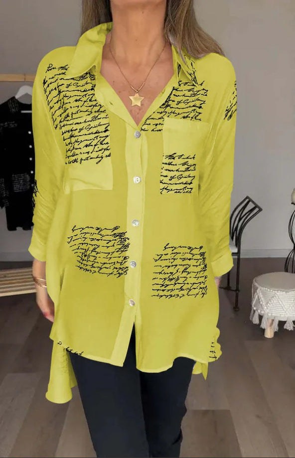 Mayla Relaxed Blouse in Yellow